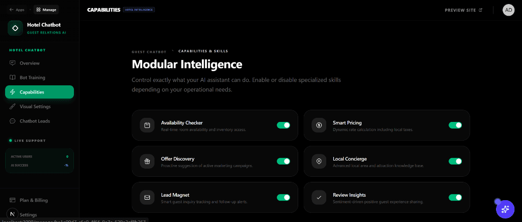 Chatbot Database & Alerts