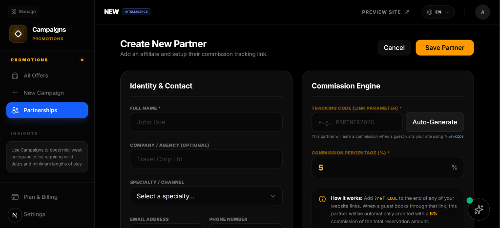 Create Partner