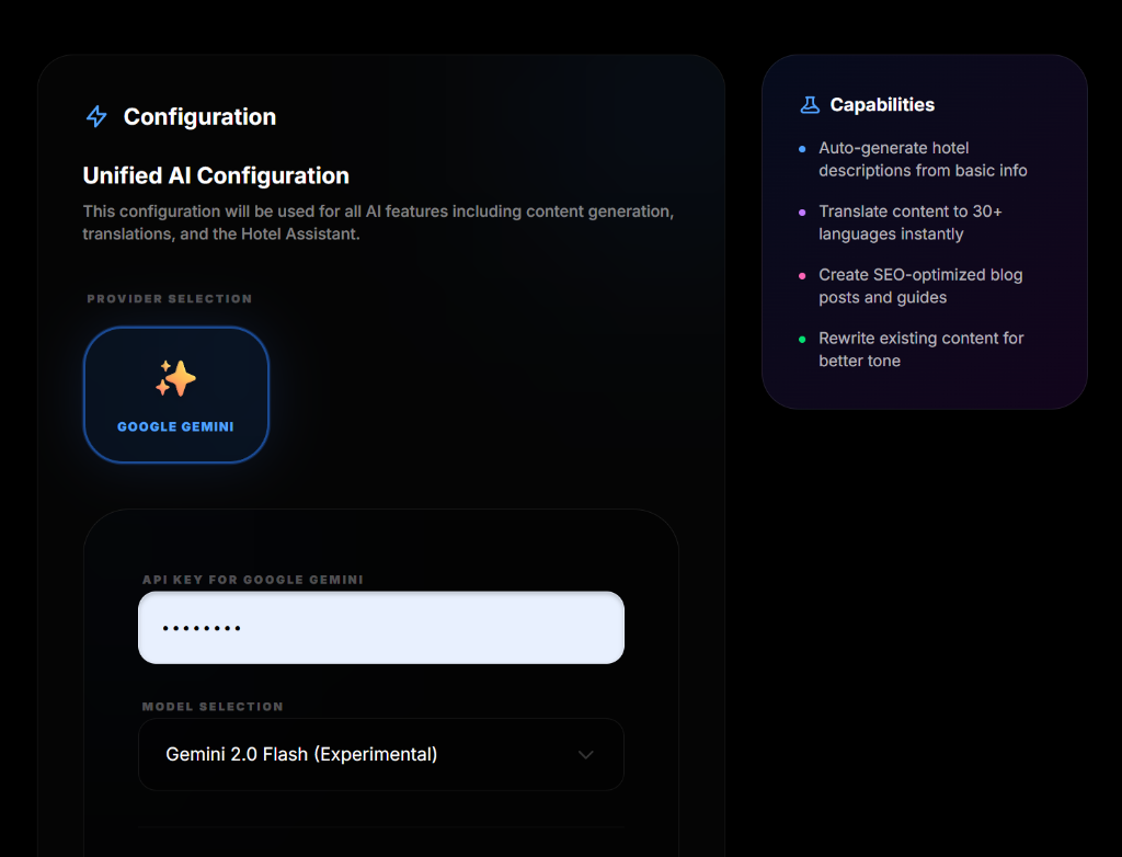 Gemini Yapılandırma Arayüzü